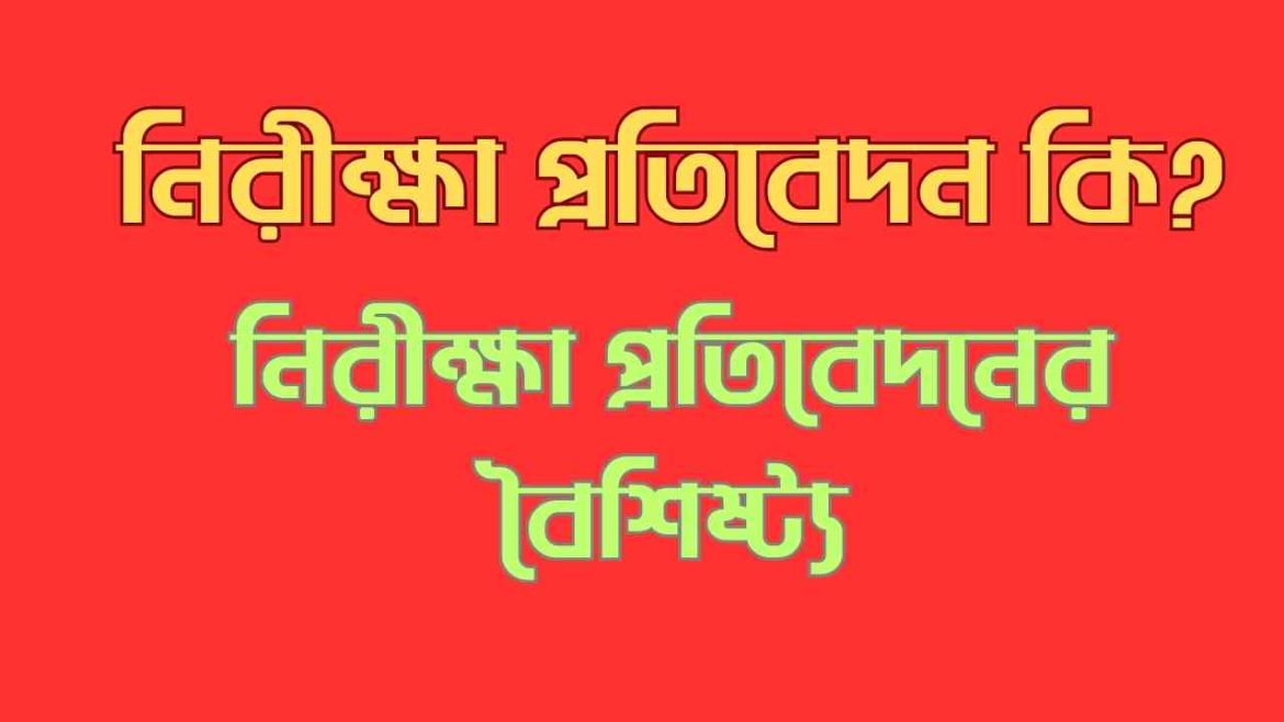 নিরীক্ষা প্রতিবেদন কি