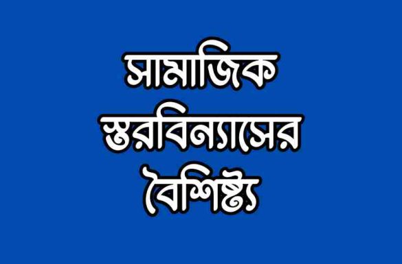 সামাজিক স্তরবিন্যাসের বৈশিষ্ট্য