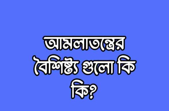 আমলাতন্ত্রের বৈশিষ্ট্য গুলো কি কি, আমলাতন্ত্রের বৈশিষ্ট্য,